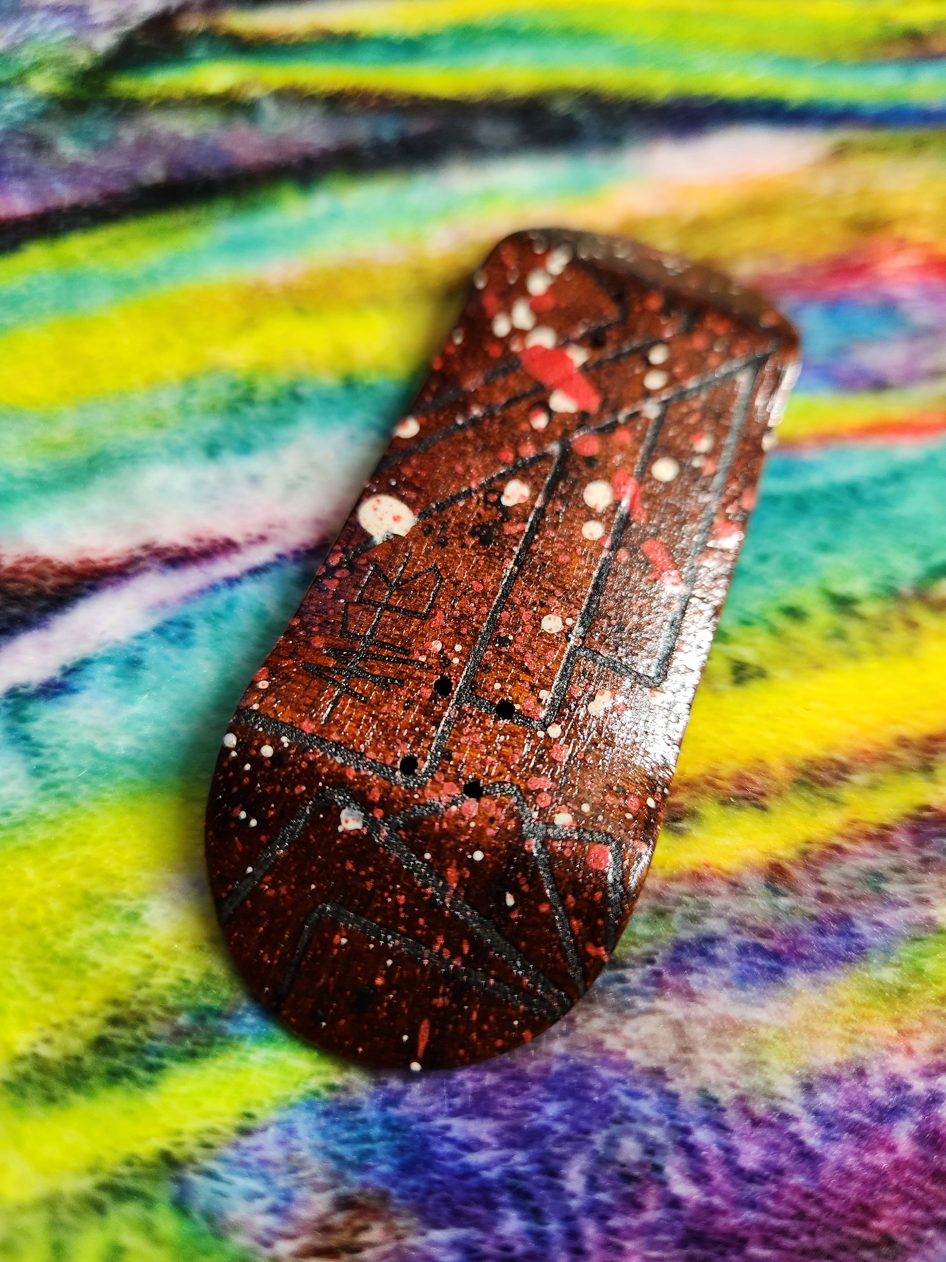DE STIJL #3 AUBURN | Handmade 34mm Deck
