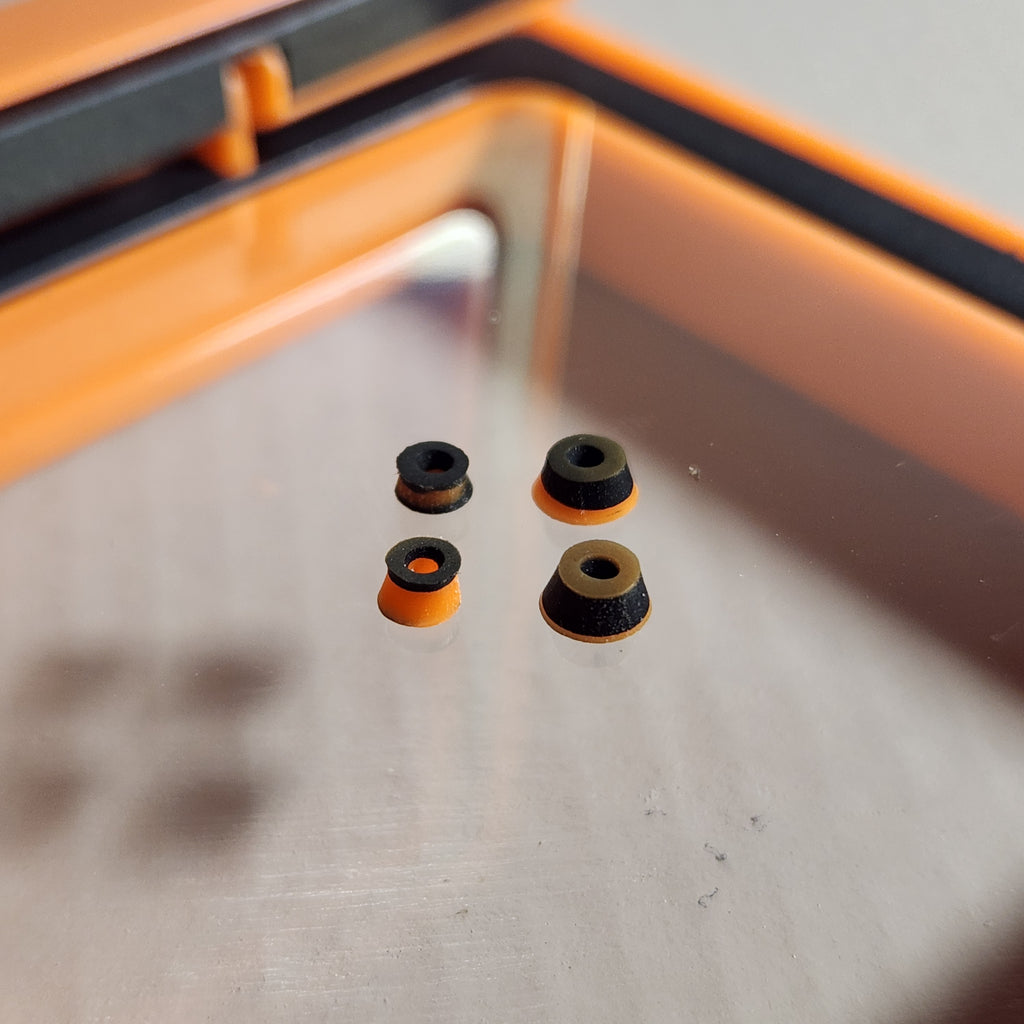 Black & Orange | 78a Arkonic Fingerboard Bushings - UV Fluorescent