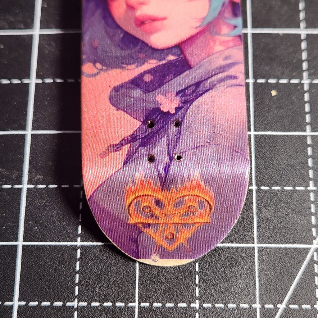 Short Hair & Cherry Blossoms - 36mm Fingerboard Deck