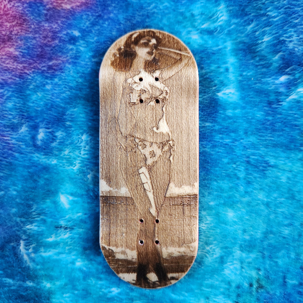 Beach Gal Pinup 1 - 36mm Fingerboard Blem Deck