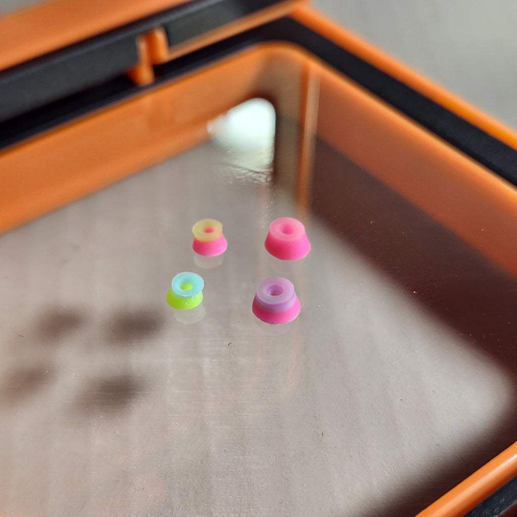 Multicolor Rave | 78a Arkonic Fingerboard Bushings - UV Fluorescent