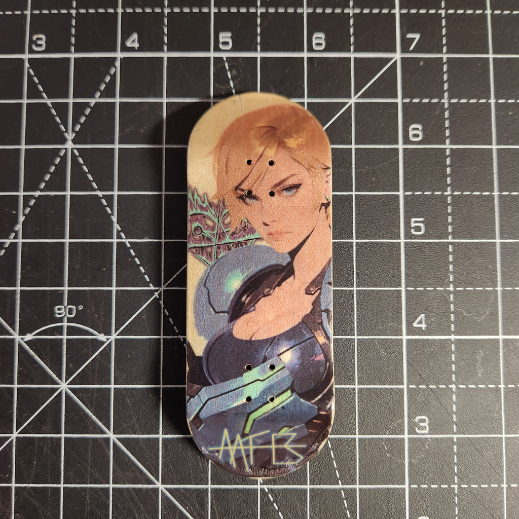 Samus Exits Power Suit - 36mm Fingerboard Deck | OG POP - Popsicle