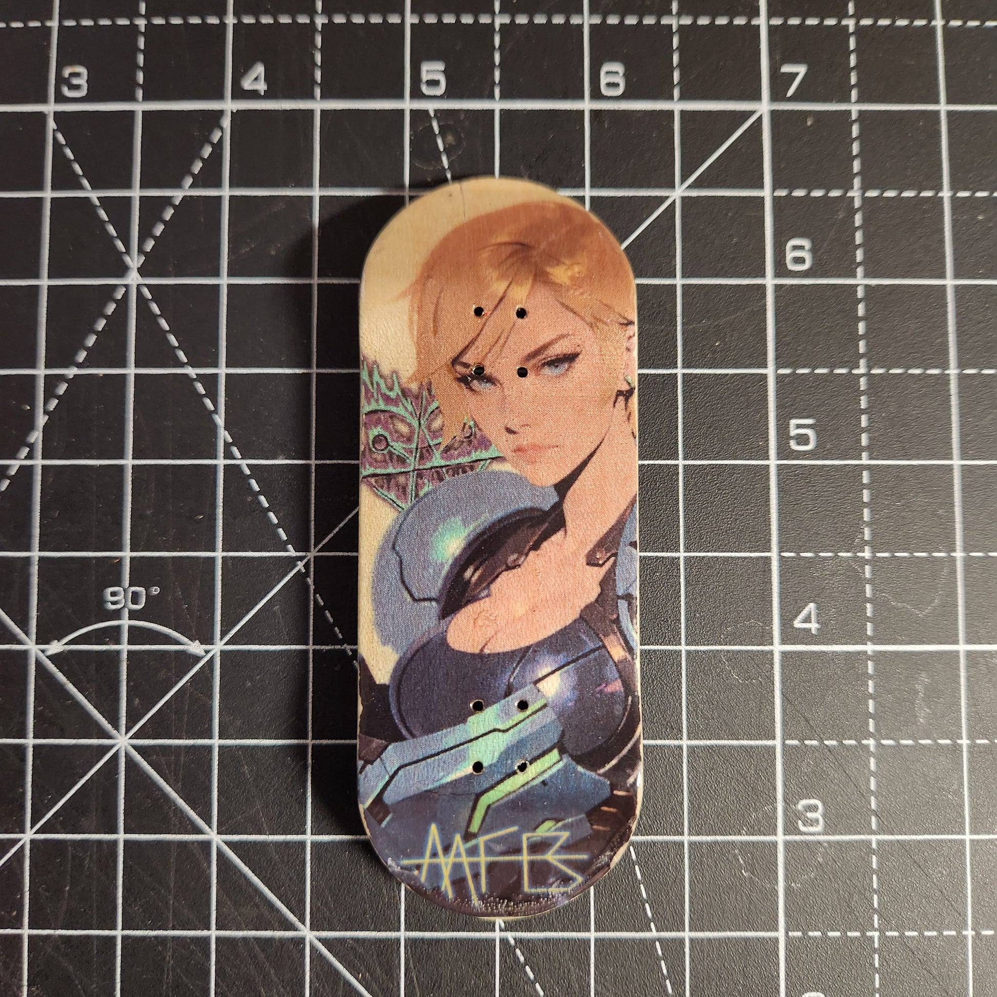 Samus Exits Power Suit - 36mm Fingerboard Deck | OG POP - Popsicle