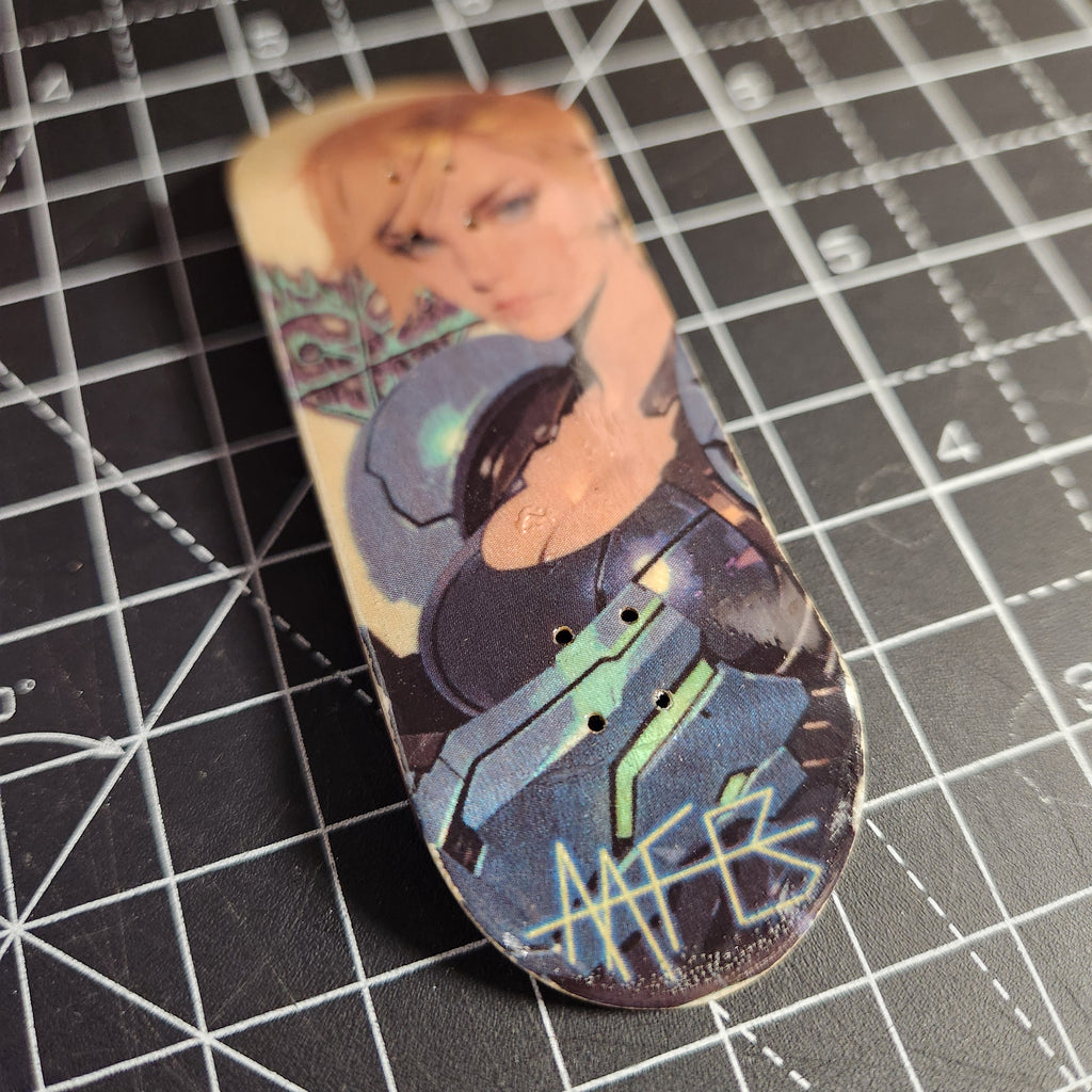 Samus Exits Power Suit - 36mm Fingerboard Deck | OG POP - Popsicle