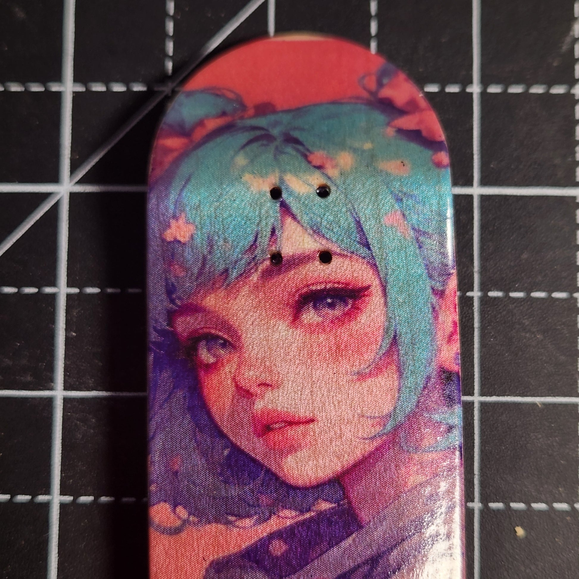 Short Hair & Cherry Blossoms - 36mm Fingerboard Deck