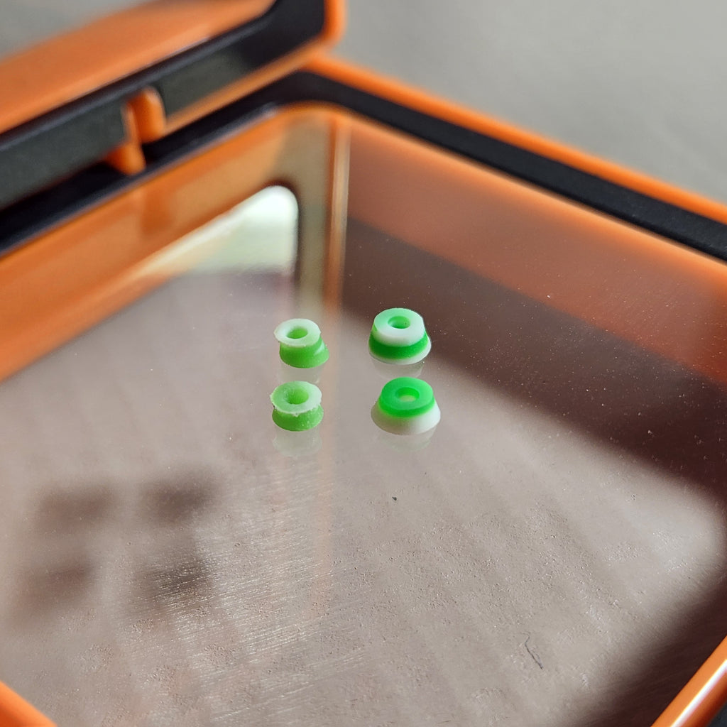 White & Green | 78a Arkonic Fingerboard Bushings - UV Fluorescent